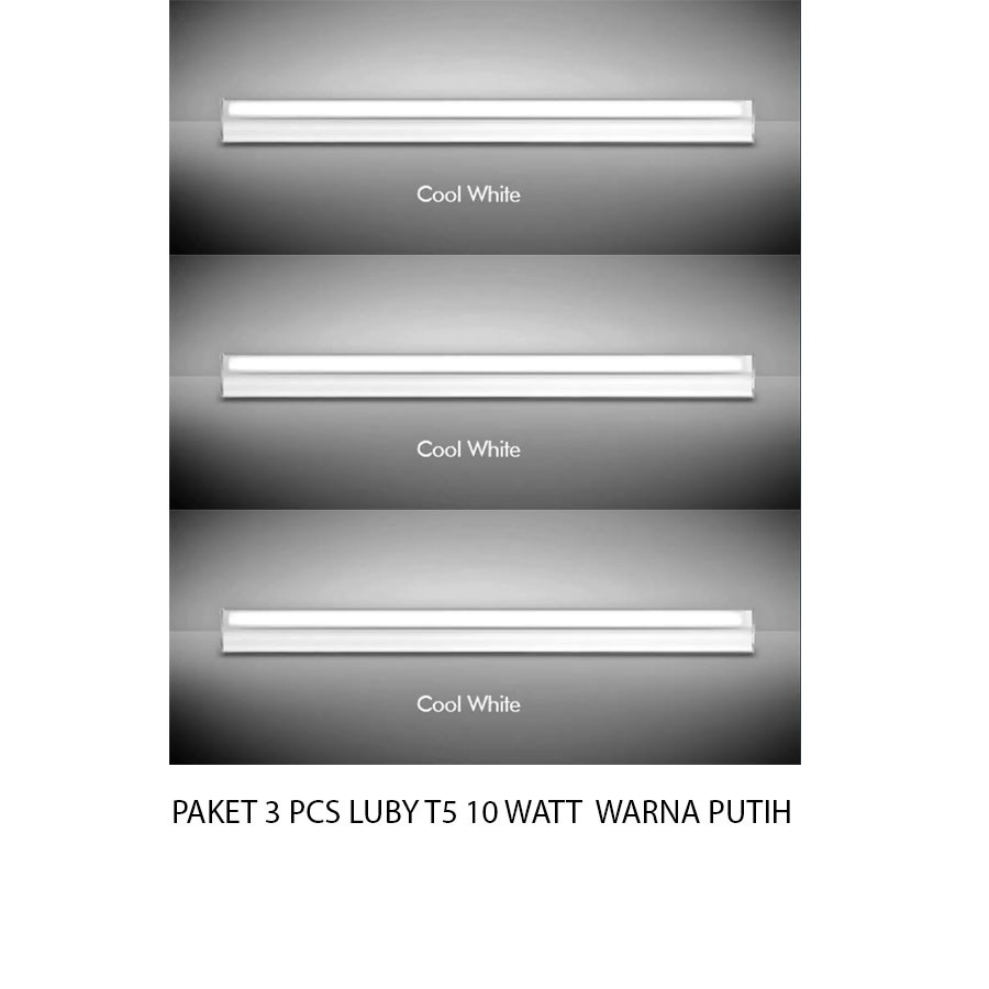 [Paket 3Pcs Lebih Murah] T5 Lampu Led Cahaya Putih