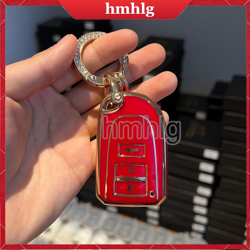 Case Cover Pelindung Remote Kunci Keyless Bahan TPU Hias Berlian Untuk Toyota Yaris 2018-2022