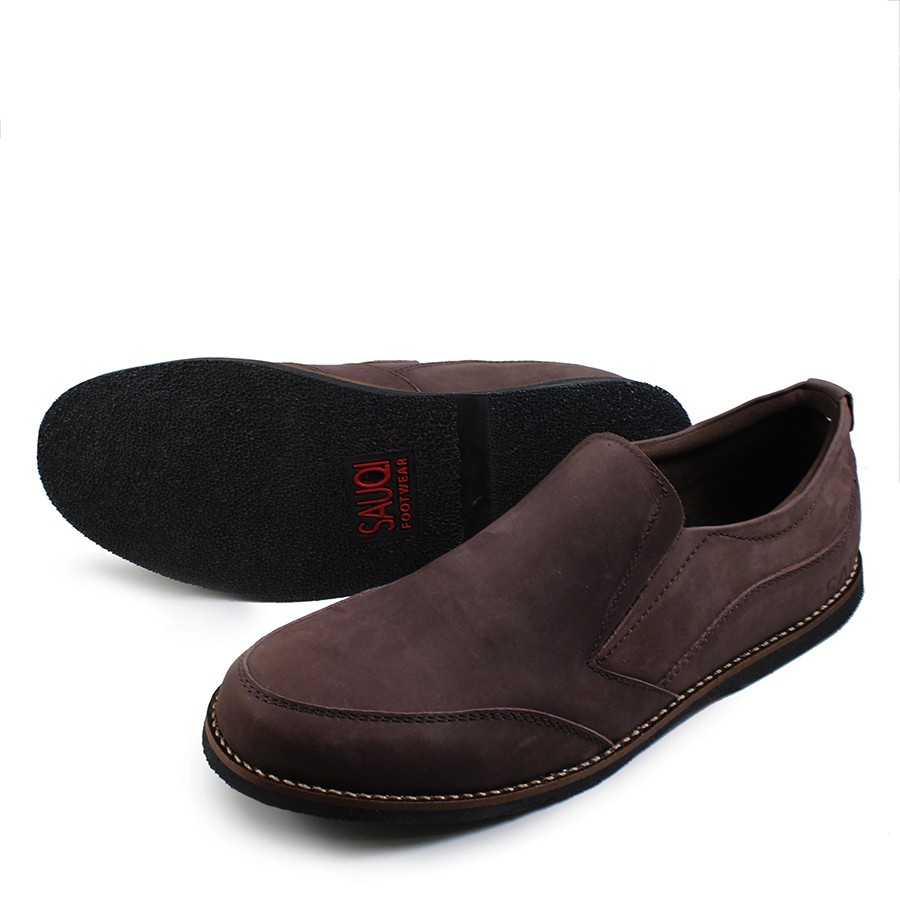 Sepatu formal original Jager Loafers Sepatu Pria Slop Sepatu Kulit Asli Brown