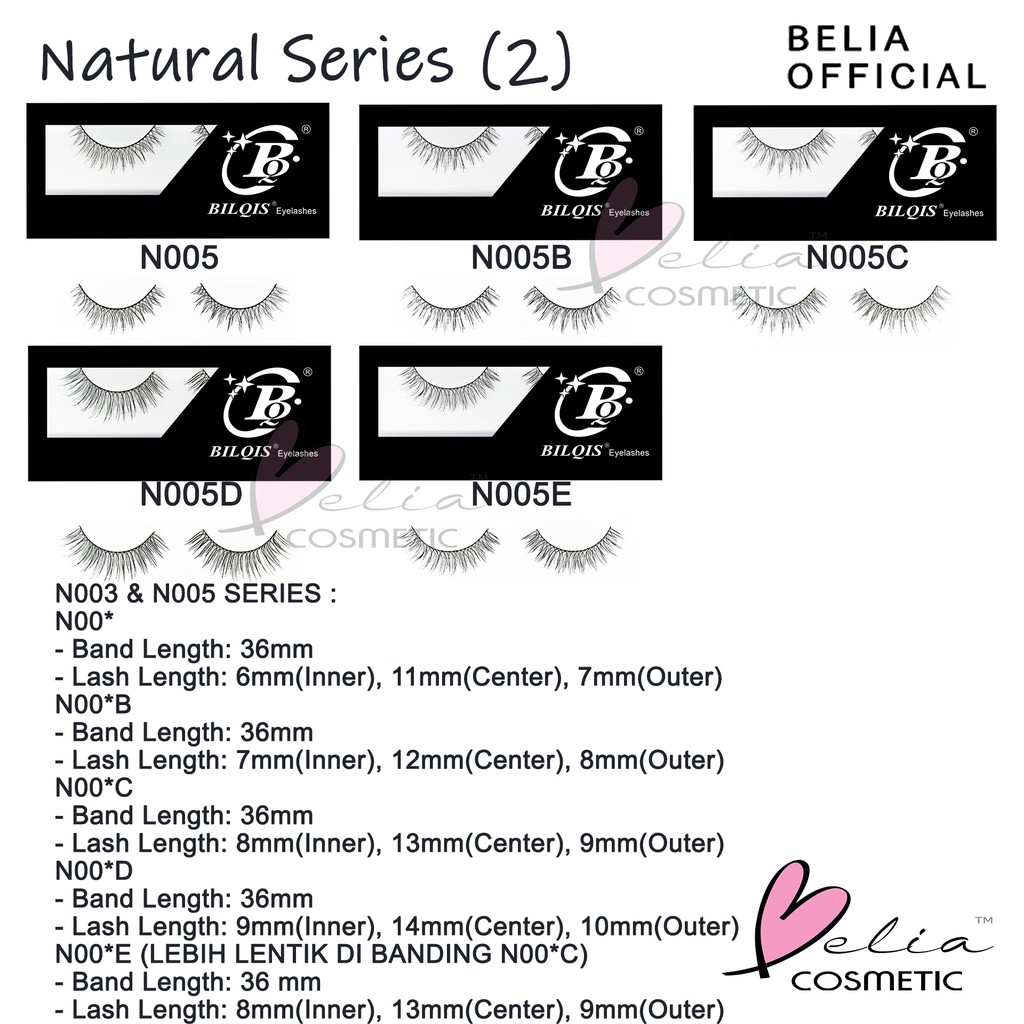 ❤ BELIA ❤ Bulu Mata Bilqis Eyelashes (MUA Natural &amp; Under Lashes)