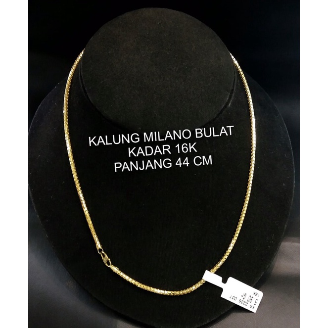 KALUNG MILANO BULAT KADAR 700/16K WANITA DEWASA POLOS