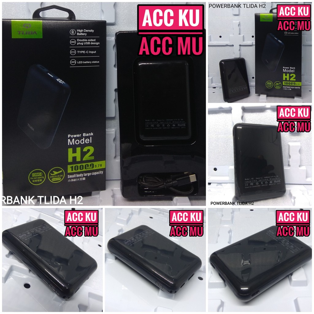 POWER BANK 10.000 MAH POWERBANK 10.000 MAH KABEL DATA TYPE C POWERBANK TLIDA H-2