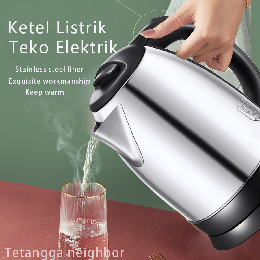 Ketel Listrik / Teko Elektrik /  Pemanas Air Pembuat Kopi Teh Stainless Steel Kettle High Capacity