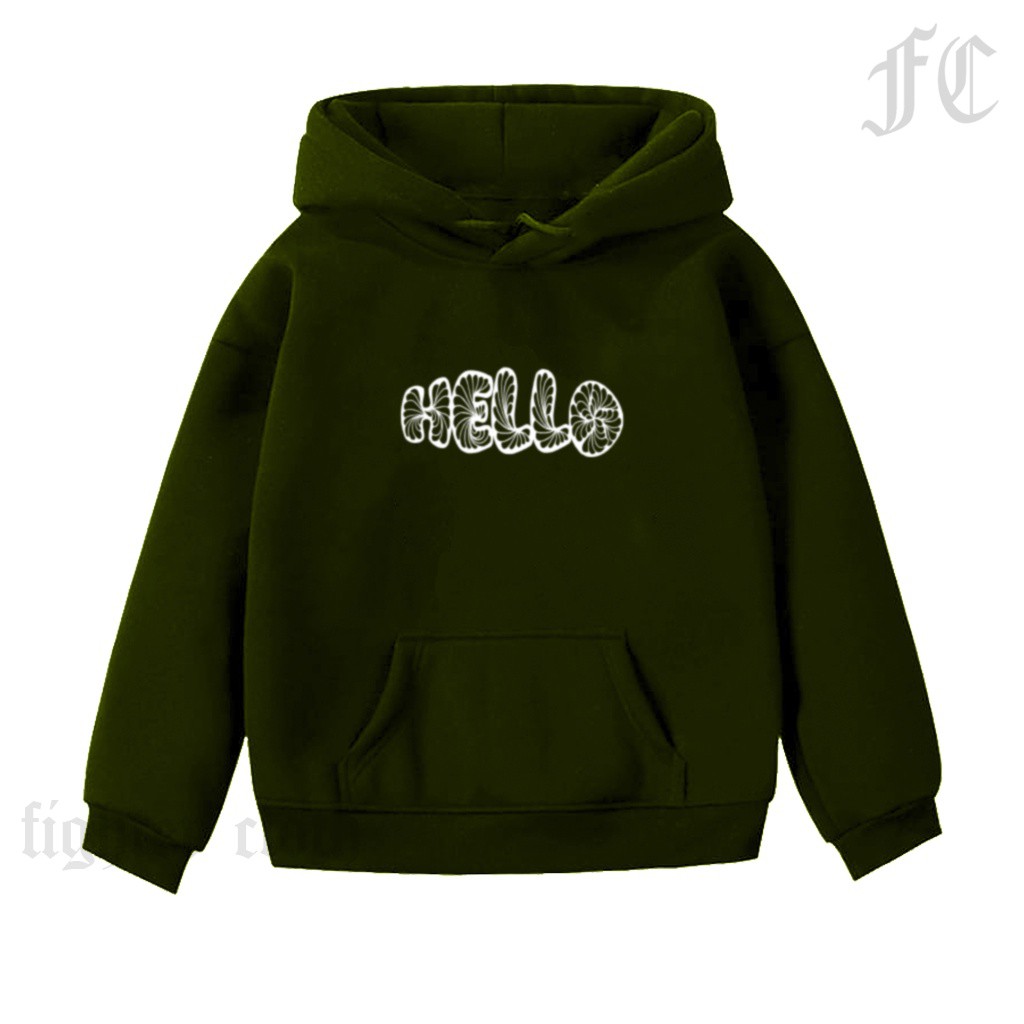 Sweater Helo Hoodie Anak Sweater Unisex Fleece Baju Anak