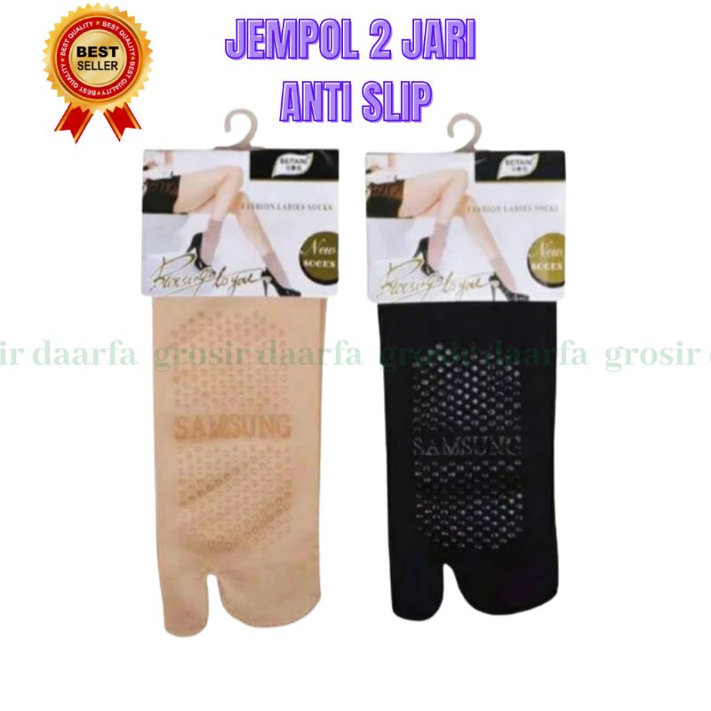 Kaos kaki muslimah jempol anti slip merk samsungg import