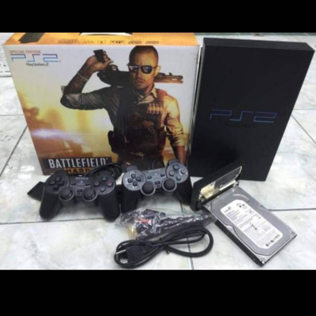 PS2 FAT PS 2 FAT SONY PLAYSTATION 2 FAT NETWORK ADAPTOR Hardisk 80gb ~160 GB full games