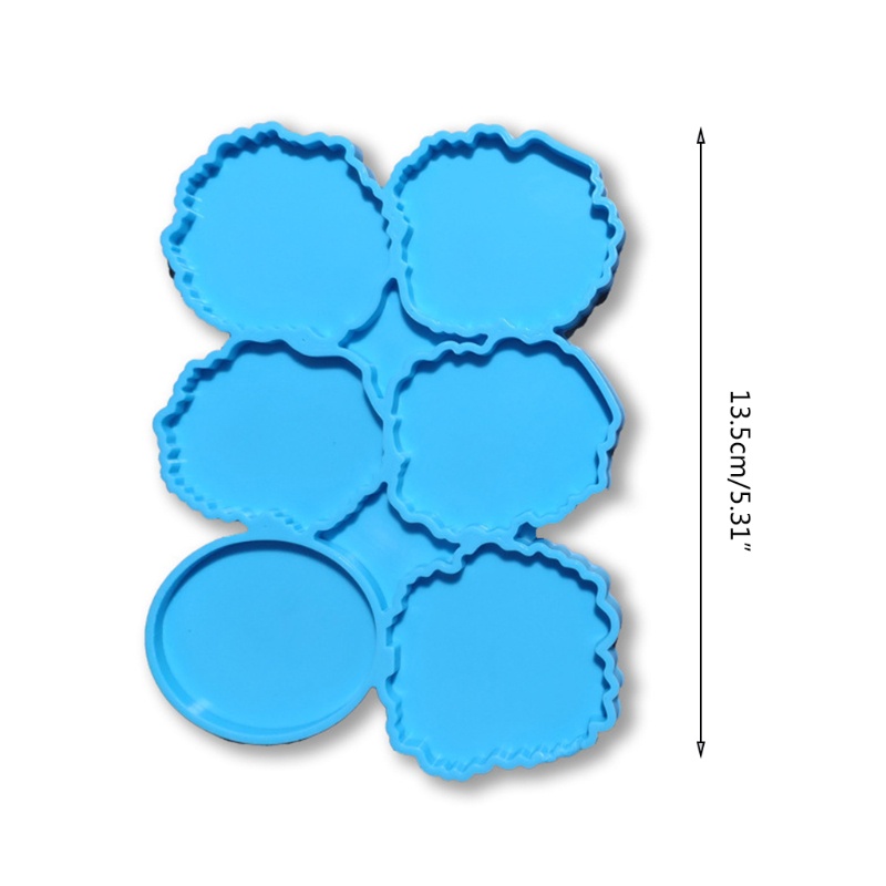 SIY  Tray Epoxy Resin Mold Six Irregular Circles Silicone Mould DIY Crafts Decorations Casting Tools