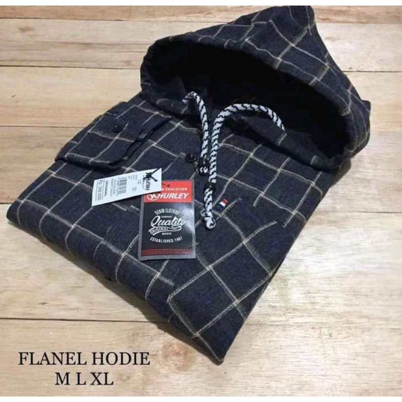 Kemeja Flanel Hoodie Pria Dan Wanita (Unisex) Premium