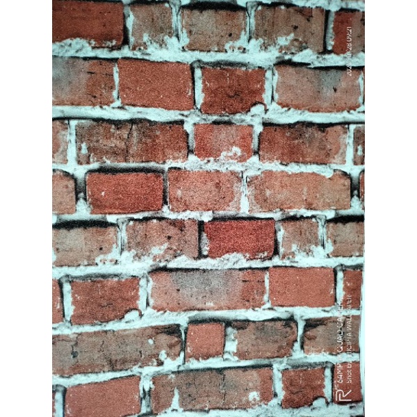 COD Wallpaper Dinding Vinyl Motif Bata Orange