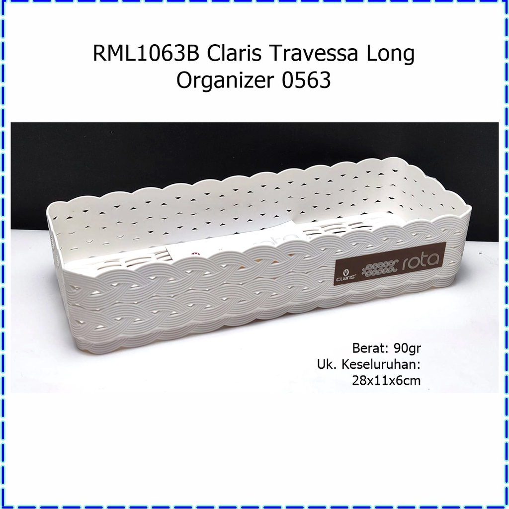 RML1063B Claris Travessa Rota Long Organizer/Temapt Penyimpanan/Desk Organizer 0563