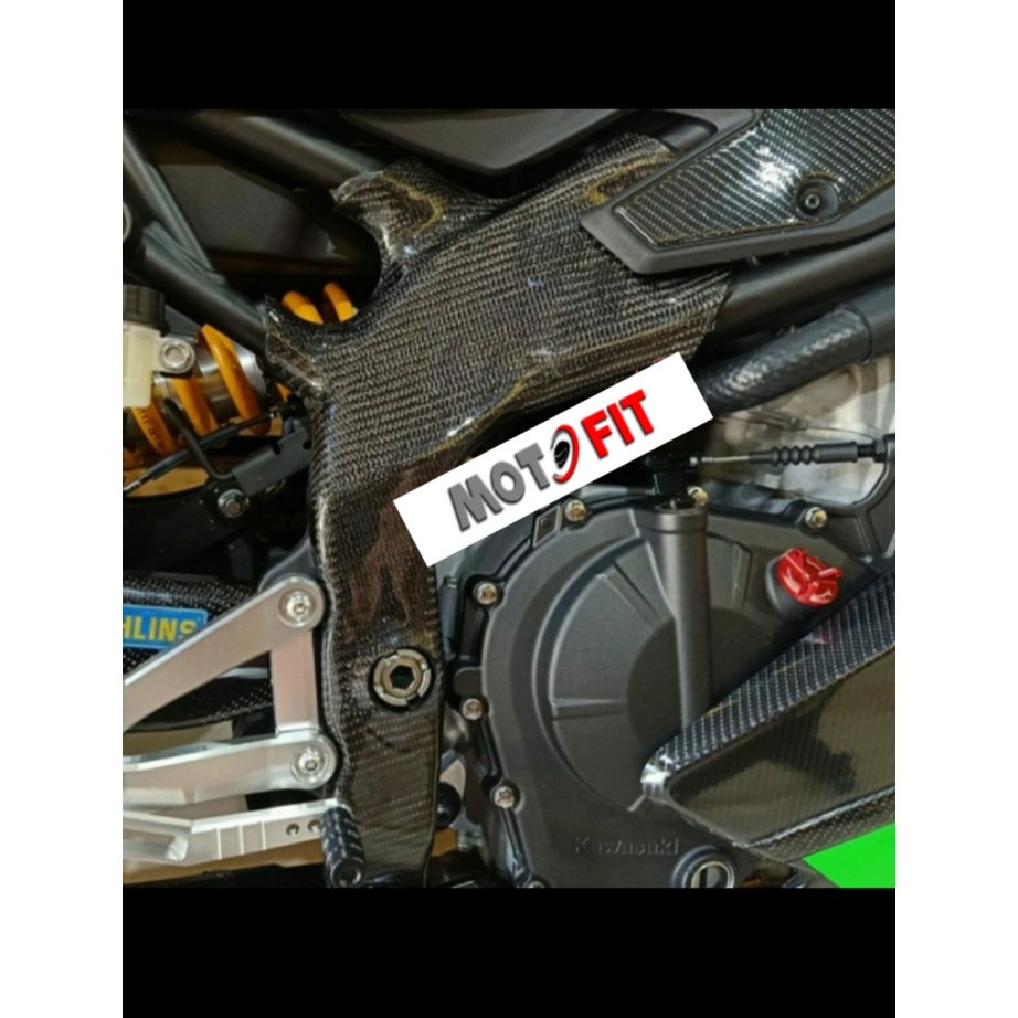 sirip samping zx25r kawasaki zx25r cover rangka carbon kevlar asli