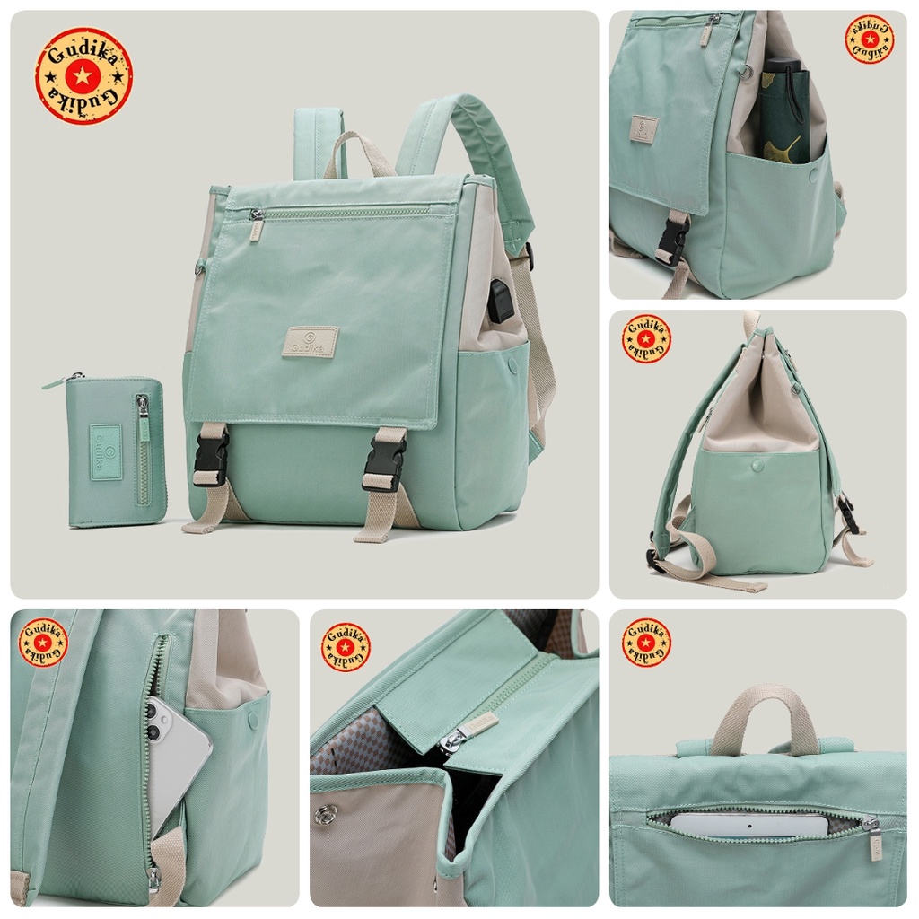 GUDIKA 5220 Original - tas ransel laptop 14 inc Gudika Anti Air fashionable free dompet Import dengan usb port - ransel - backpack - rangsel - punggung - leptop - laptop - sekolah - kuliah - kerja - pria - wanita - tas gudika bag - kekinian - tas cewek