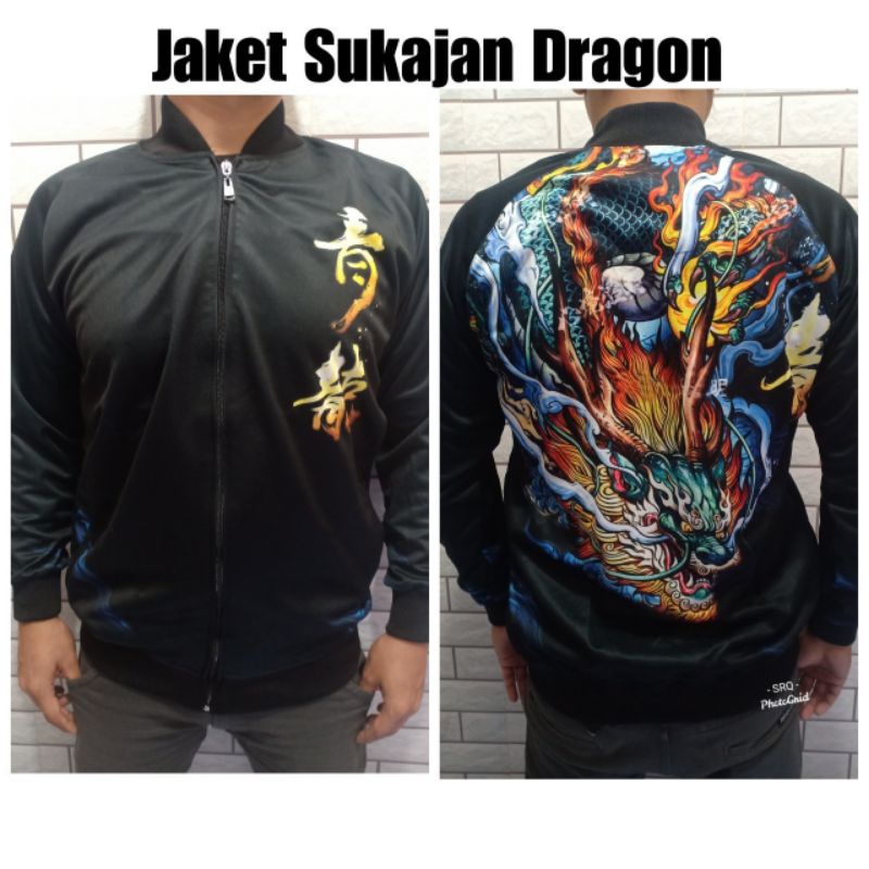 JAKET SUKAJAN JAPAN BOMBER DRAGON FLY ART/JAKET PRIA WANITA