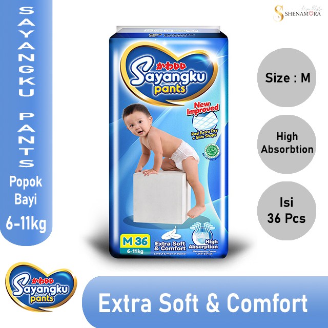 Sayangku Pants Popok Bayi M 36 (6 - 11 kg)