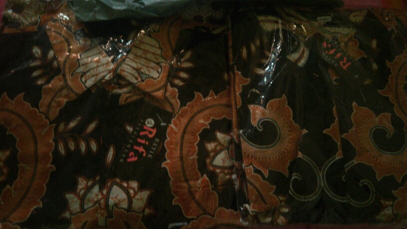 (bisa Cod) Batik Rifa Cfbr061 Baju Batik Couple Keluarga Syari Set Family Ayah Ibu & 2 Anak