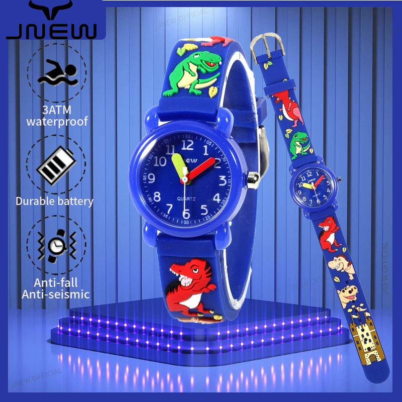 【Ready stock】JNEW 30M waterproof jam tangan anak jam tangan anak laki-laki perempuan sports quartz watch exam watch Untuk anak usia 2-10