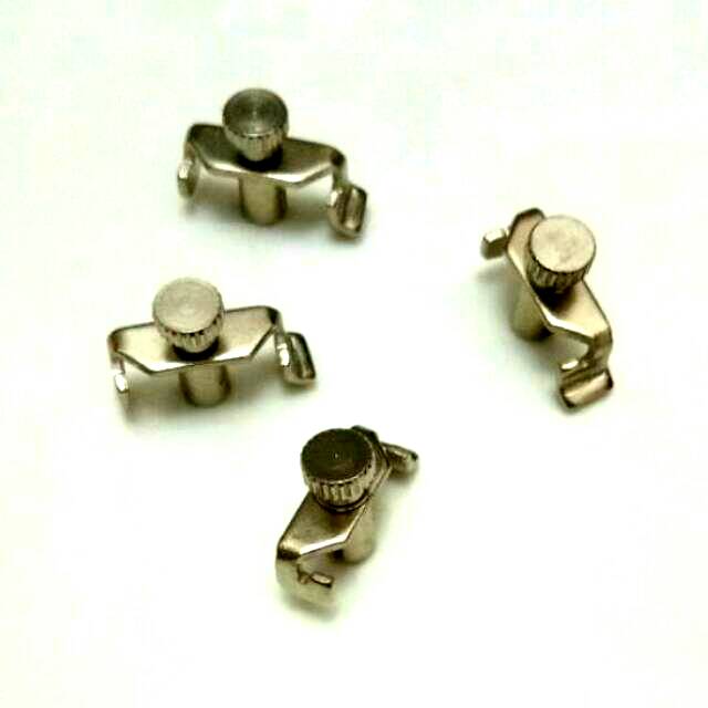 Fine tuner biola size 1/8 1/4 silver harga untuk 1 set (4 buah) besi stem fine tuner violin FTSB1814