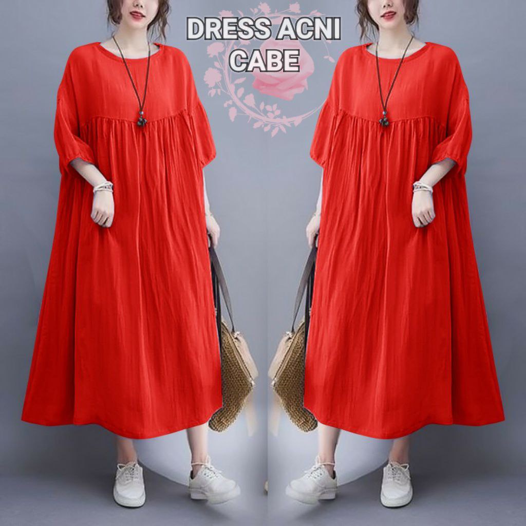 DRESS ACNI 5XL 4XL 3XL 2XL L/XL / BIGSIZE JUMBO oversize / FASHION WANITA / BAJU PESTA / GAUN BESAR
