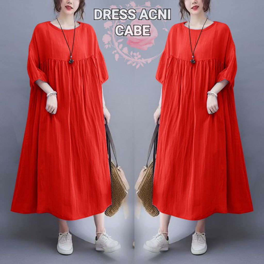 DRESS ACNI 5XL 4XL 3XL 2XL L/XL / BIGSIZE JUMBO oversize / FASHION WANITA / BAJU PESTA / GAUN BESAR