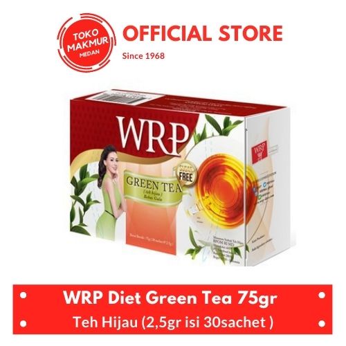 WRP DIET GREEN TEA 75GR ( 2,5 GR ISI 30 SACHET ) - TEH HIJAU DIET