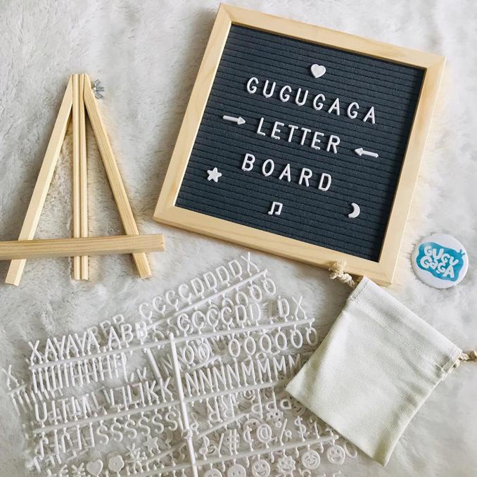 GUGUGAGA | Letter Board / Papan Nama Bayi / Felt Letter Board / Papan