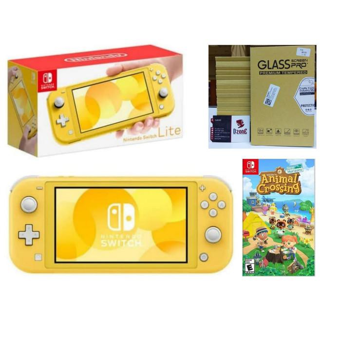 switch lite yellow animal crossing bundle