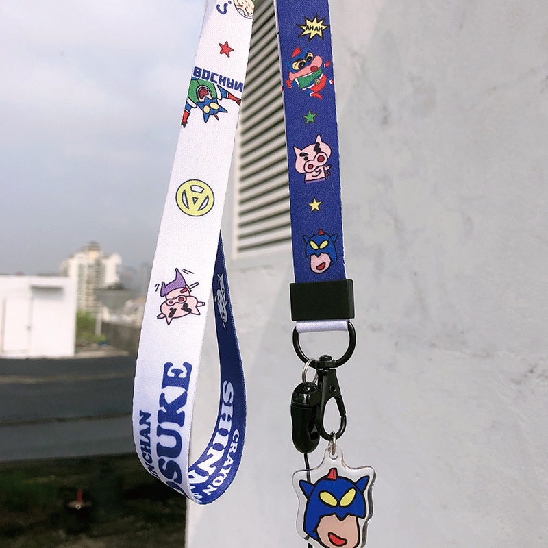 Ponsel lanyard halter wanita tangan pendek Kunci disk U liontin liontin ponsel pesona lebar anti-los