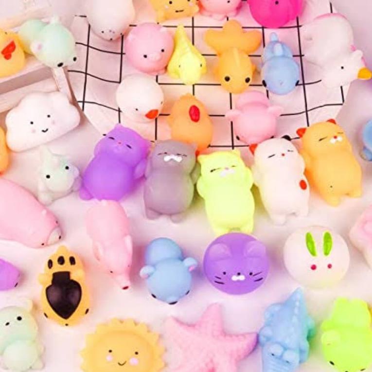 COD ||
UnQ 1 pack isi 10 pcs squishy mochi mony moni lucu imut dan menggemaskan ||Stok@banyak