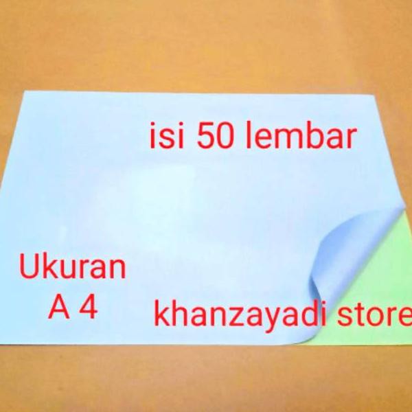 

Jajanan THR.. Kertas stiker sticker chromo putih (glossy) A4 high quality