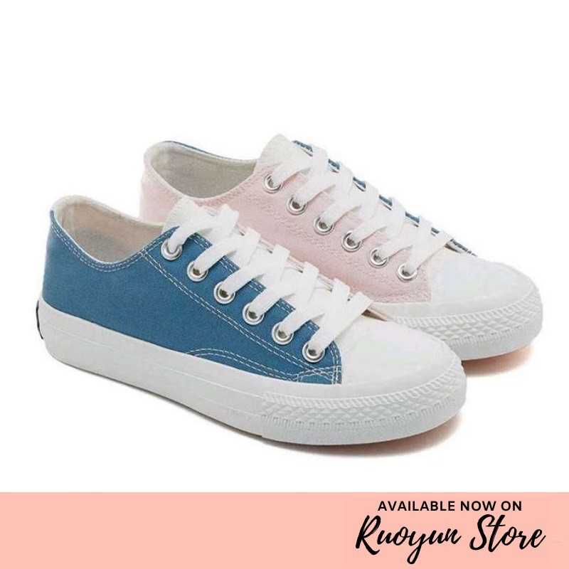 RYX - Double Color Sepatu Sneakers Canvas Wanita Fashion Casual - Ori Import