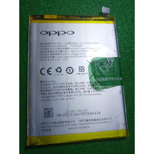 Batre ori Oppo A3s/a5s/Realme C1 asli cabutan hp normal