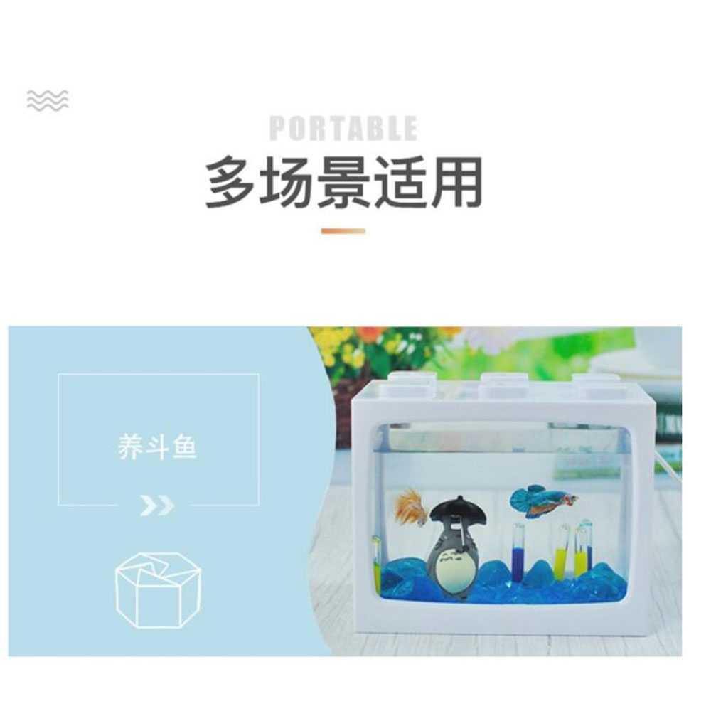 TOPINCN Aquarium Mini Lego Block with White LED - TOP5 ( Mughnii )