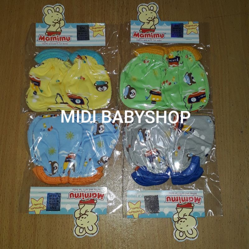 1 Set Sarung tangan dan kaki bayi Mamimu Premium Quality