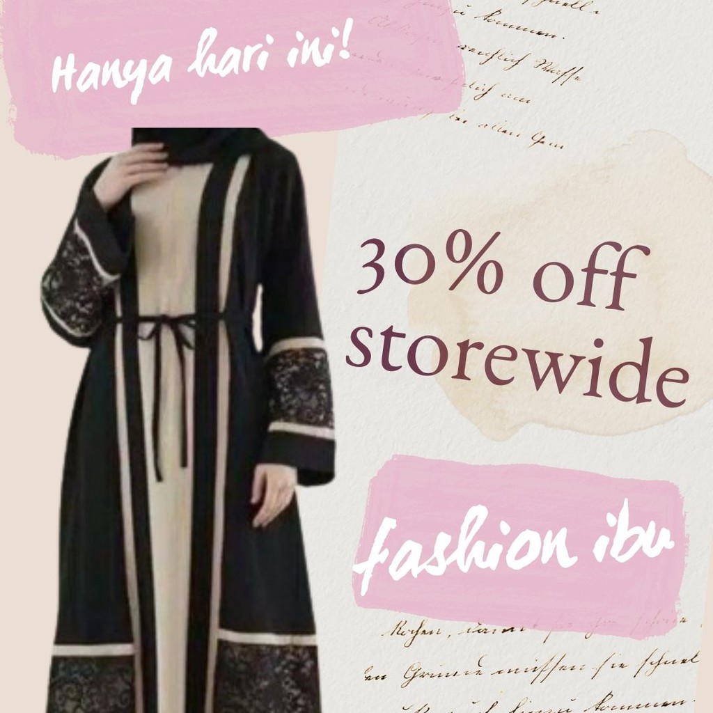 Abaya Dubai Kombinasi Brokat Warna Hitam Abaya Turkey Kualitas