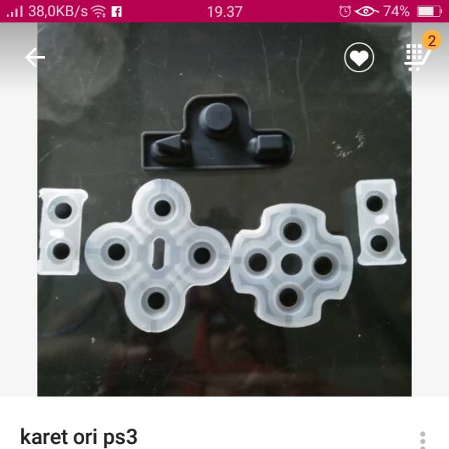 karet 1 set ps3 ori pentil panjang