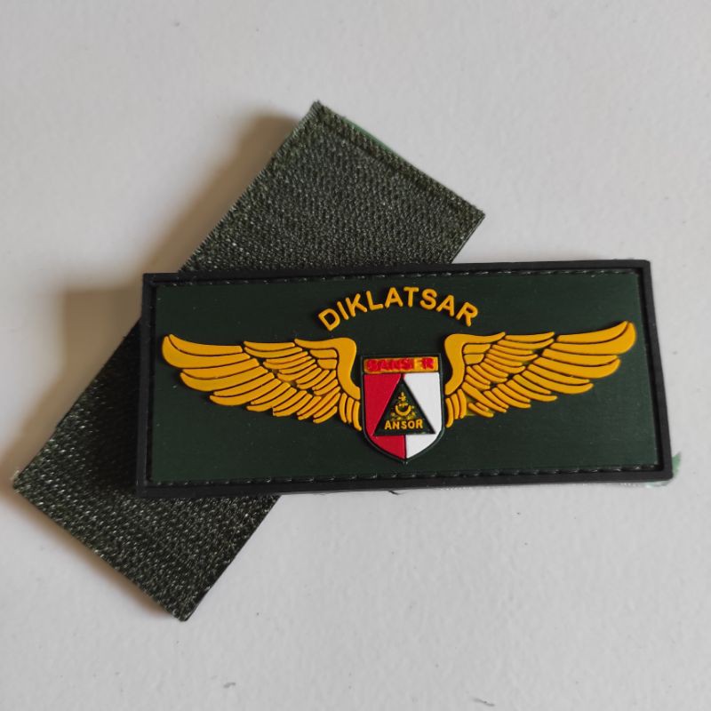 PATCH RUBBER LOGO BANSER ANSOR DIKLATSAR/TEMPELAN EMBLEM KARET VELCRO