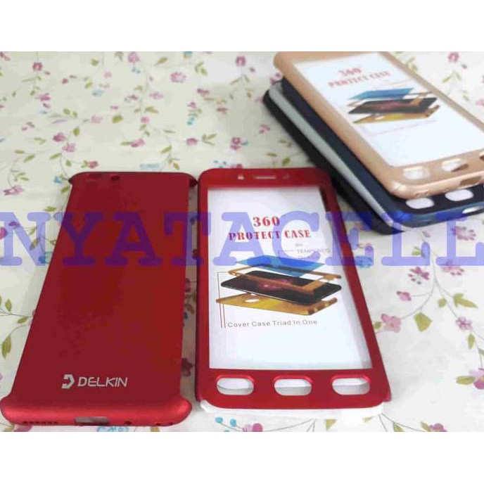 NEW CASE PROTECT 360 VIVO Y53 2017 SLIM HARD/IPAKY/FULL BODY/CASING - HITAM MILENIA