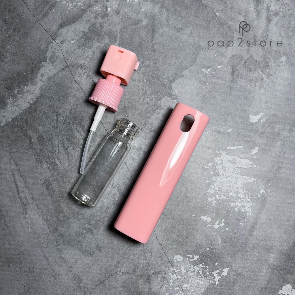 Botol Parfum Mini Travel Size Spray 10ml - Botol Kaca - Plastik Casing - untuk Decant Parfum Hand Sanitizer