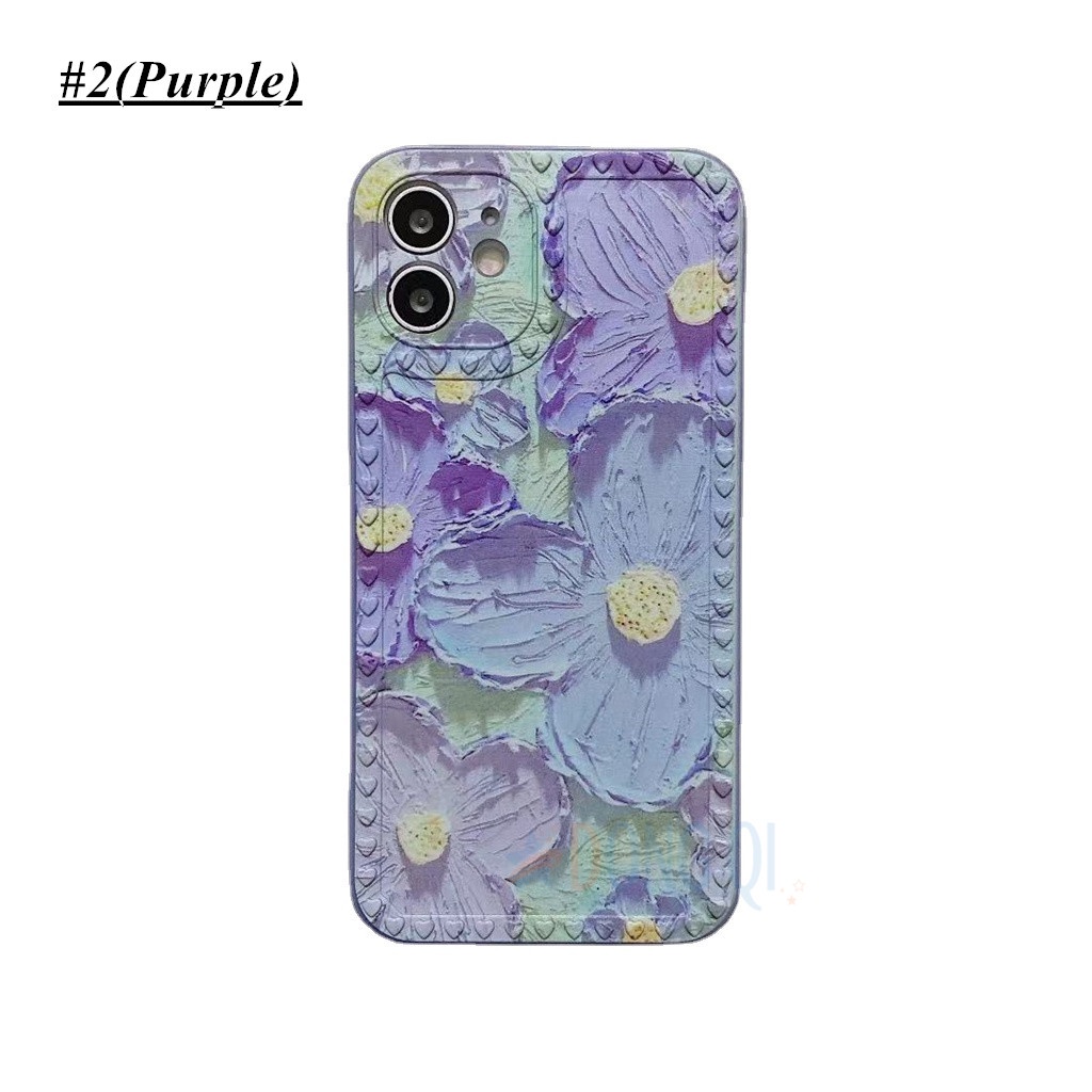 Casing Hp Oppo A54 Soft Case OPPO A15 A15S A94 A95 A93 A16 Fashion Case OPPO Reno 4F Reno 5F Reno 6 5G OPPO A12 A5S A7 A39 A57 A59 F1S A3S A11K A52 A9 2020 A92 A31 2020 A1K A83 F11 F9 K3 Colorful Relief Flower Camera Protection Soft TPU Phone Case BY-purple