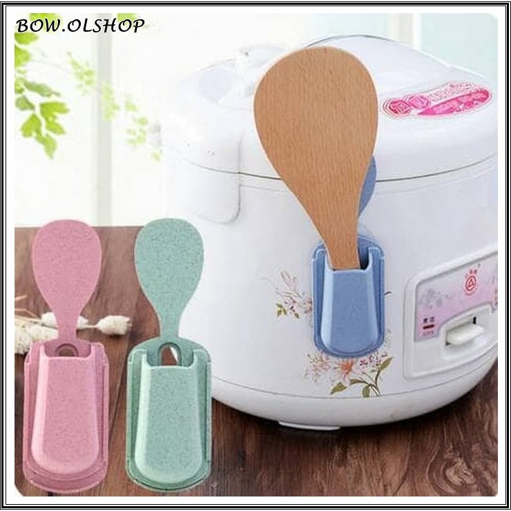 (BOW) Holder Sendok Nasi Tempat Sendok Rice Cooker 1Q36