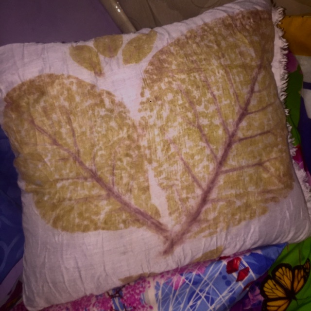 MURAH Bantal dan kipas batik ecoprint sepaket handmade