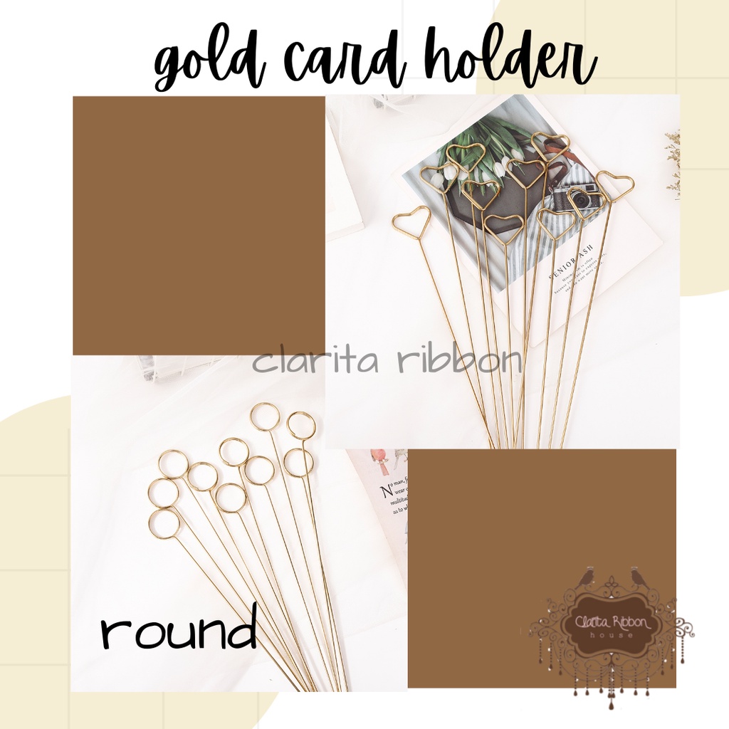 stick card holder/ stick kartu ucapan gold