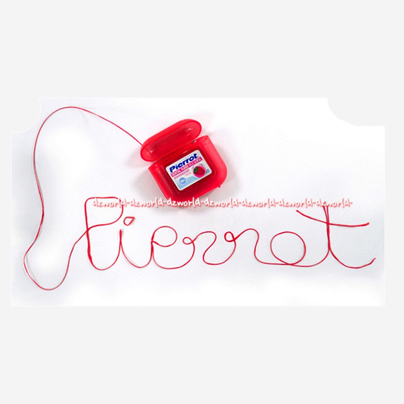 Pierrot Dental Floss Hilo Dental Expanding Hilo Dental Floss Strawberry Benang Gigi 30m