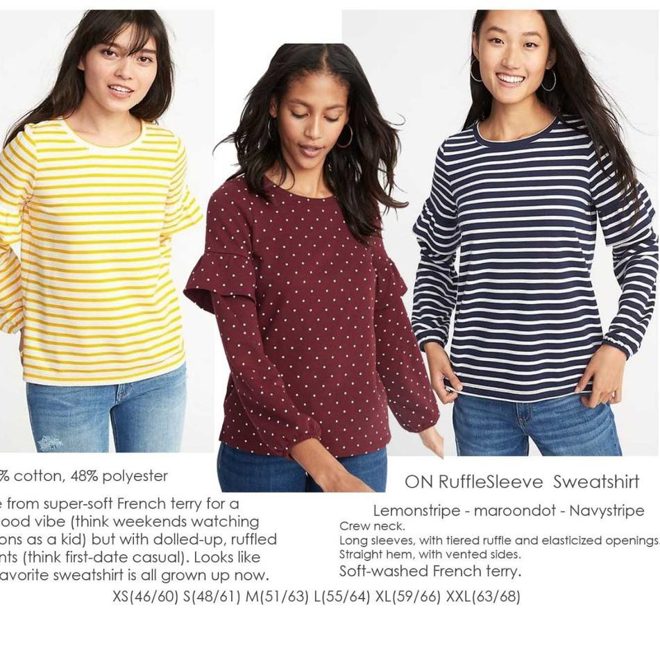 old navy ruffle sweatshirt
