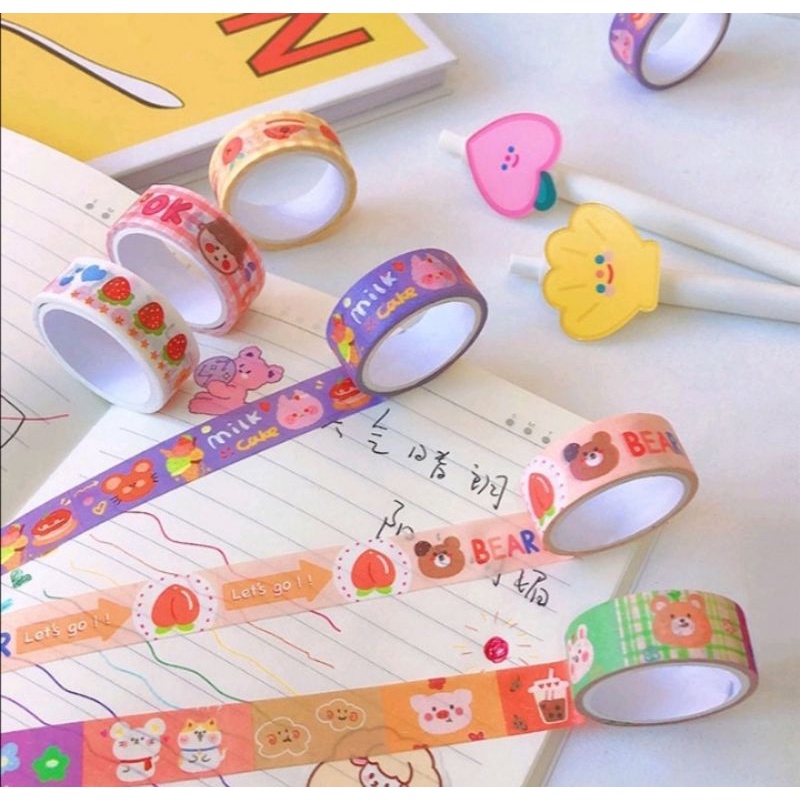 

[WT-01] Washi Tape Washi Tape Cute Solatif Lucu Washi Tape Motif Lucu