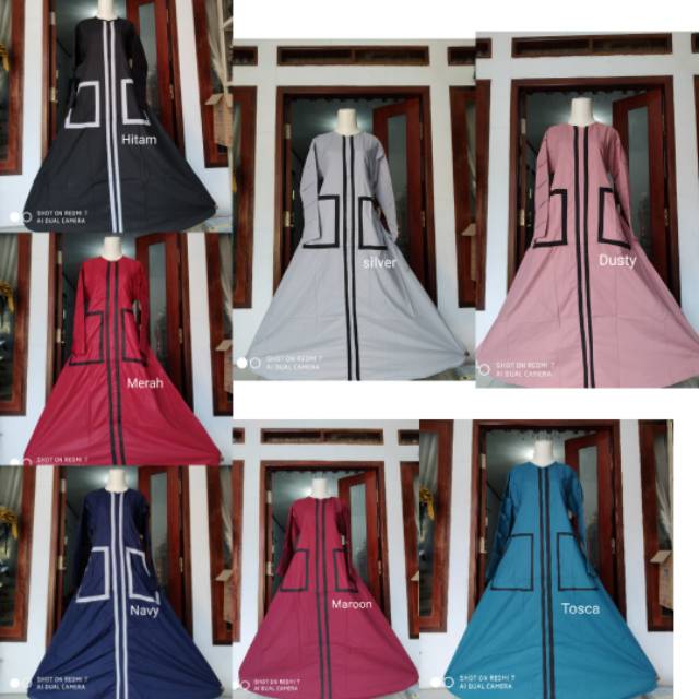 Gamis Casual Bahan Toyobo Premium