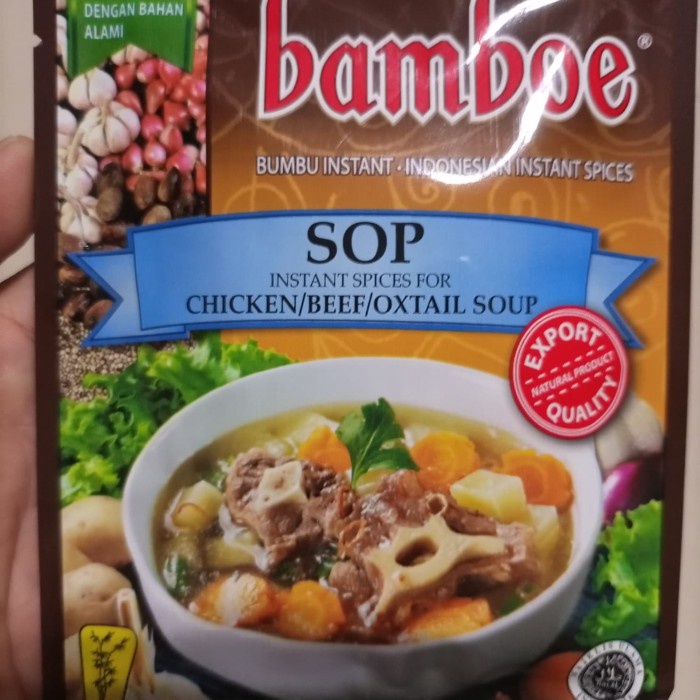 

Instan-Masak-Bumbu- Aa Bumbu Sop Buntut 49Gr Bamboe Ayam Daging -Bumbu-Masak-Instan.