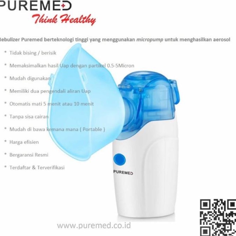 Nebulizer Puremed/Nebulizer Portable Murah Bergaransi/Nebulizer Kecil/Alat uap