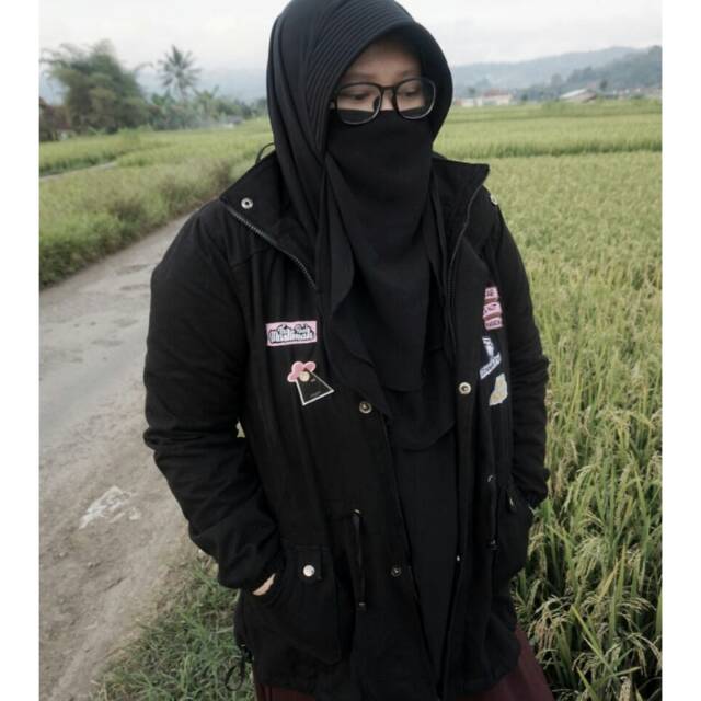 Parka Moslemah Twill Black Jt. Like Islam Project