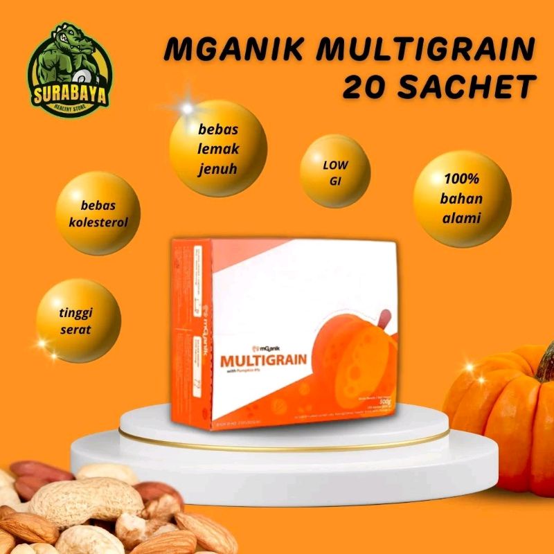 MGanik Multigrain 20 Sachet BPOM M-Ganik M Ganik Minuman Sereal Gula Darah Tinggi Diabetes